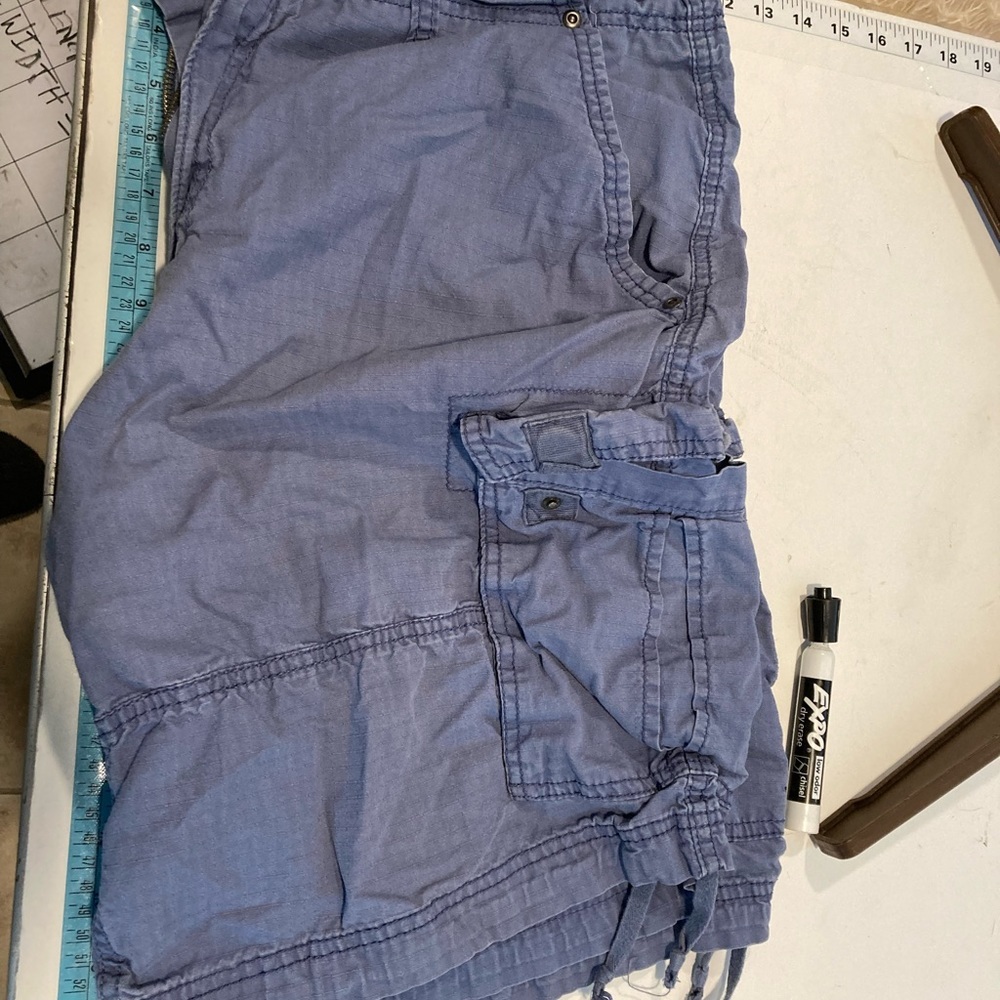 OP 100% Cotton Cargo Shorts Activewear Outdoorsy Pockets Blue/Denim Color